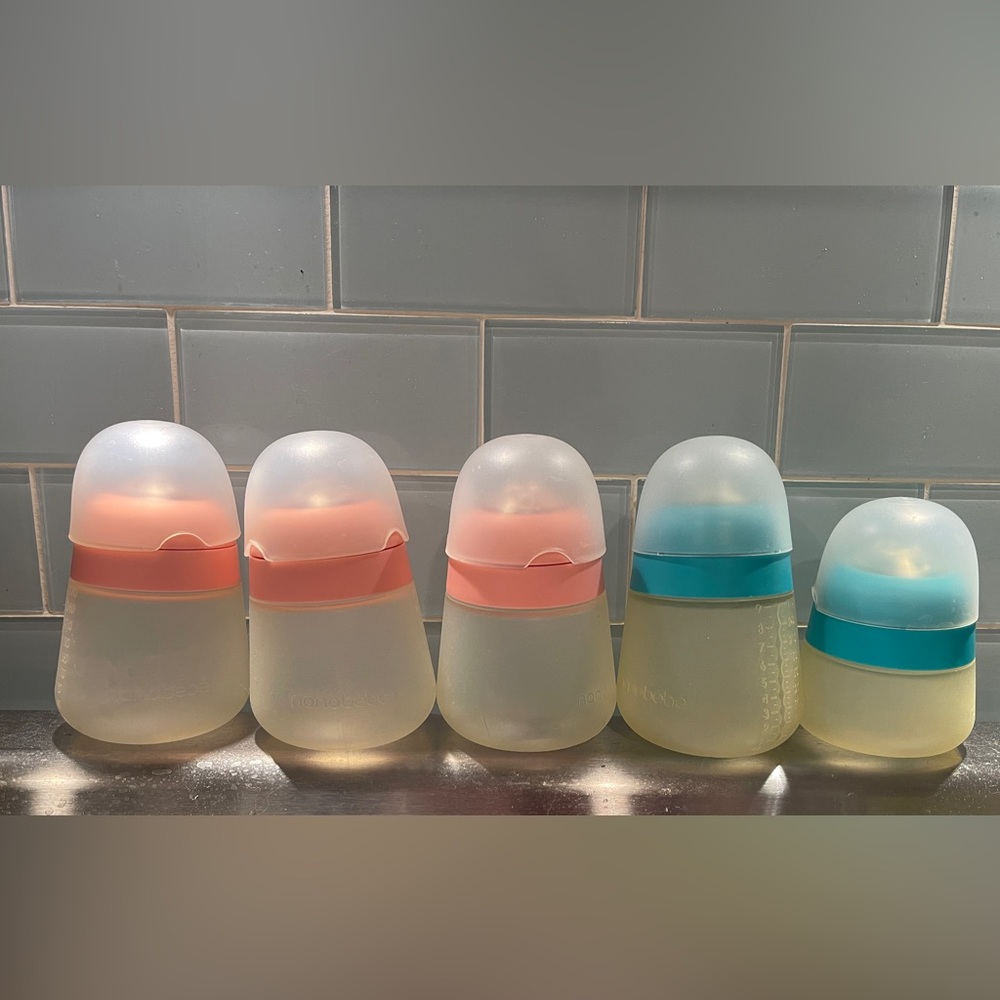 Nanobebe Set of Silicone Baby Bottles